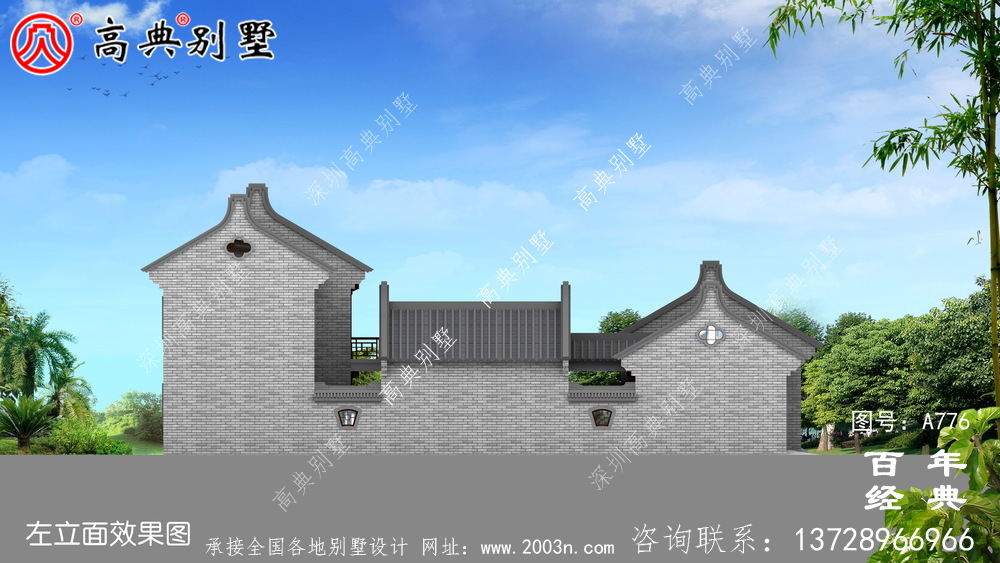 中式豪華別墅外觀設(shè)計(jì)圖紙_農(nóng)村二層別墅圖紙
