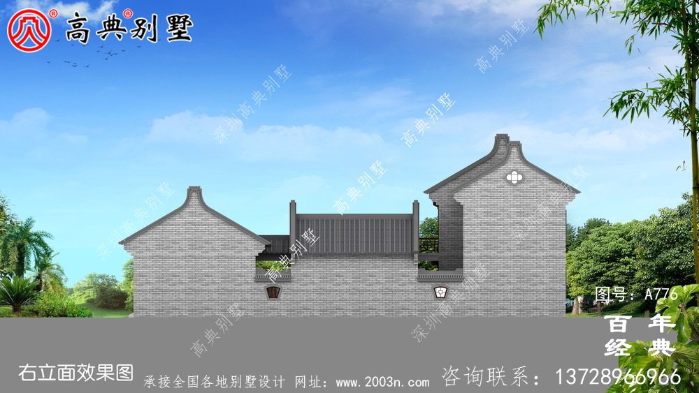 中式豪華別墅外觀設(shè)計(jì)圖紙_農(nóng)村二層別墅圖紙