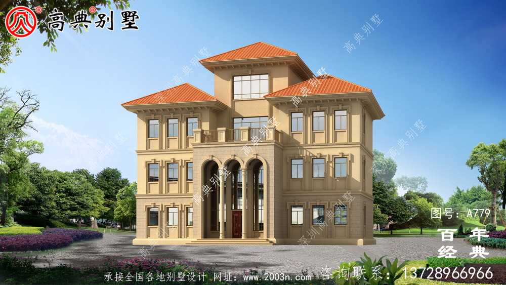 歐式四層復式別墅設計圖紙_四層房屋設計效果圖 歐式四層復式別墅設計圖紙_四層房屋設計效果圖