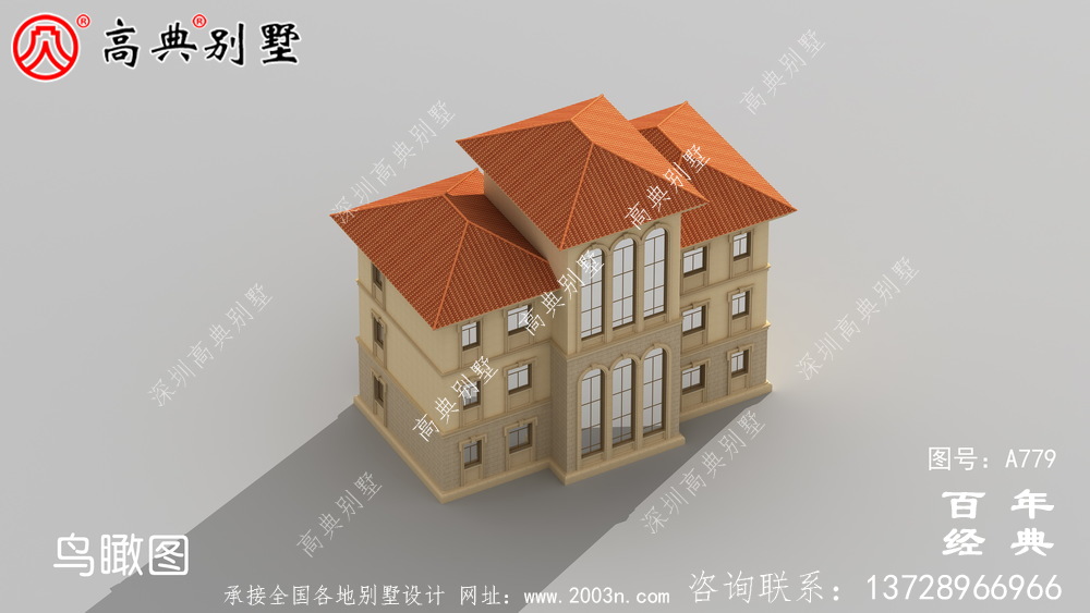 歐式四層復式別墅設計圖紙_四層房屋設計效果圖