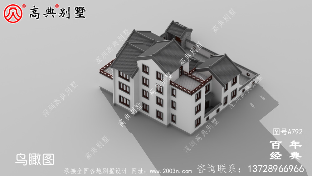 現(xiàn)代新中式四層簡(jiǎn)易別墅設(shè)計(jì)圖紙及設(shè)計(jì)效果圖_鄉(xiāng)村四層別墅設(shè)計(jì)圖