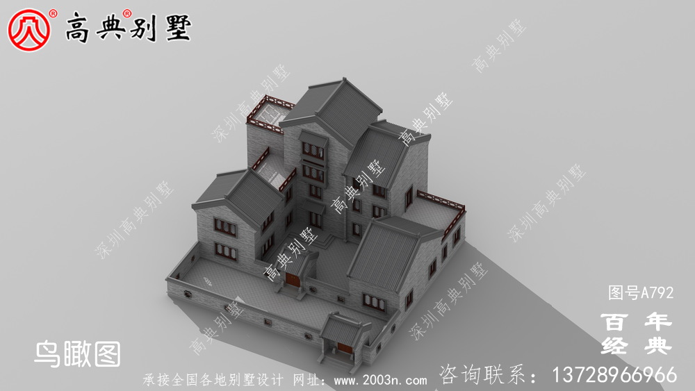 現(xiàn)代新中式四層簡(jiǎn)易別墅設(shè)計(jì)圖紙及設(shè)計(jì)效果圖_鄉(xiāng)村四層別墅設(shè)計(jì)圖