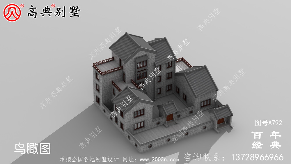 現(xiàn)代新中式四層簡(jiǎn)易別墅設(shè)計(jì)圖紙及設(shè)計(jì)效果圖_鄉(xiāng)村四層別墅設(shè)計(jì)圖