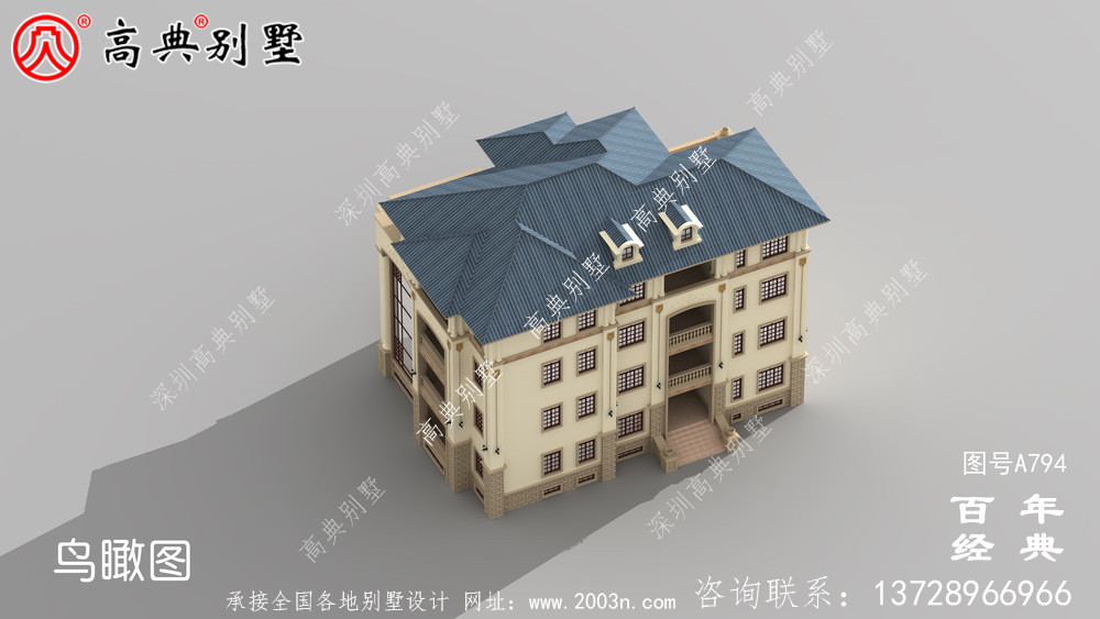 歐式四層帶車庫(kù)豪華別墅工程圖紙_四層歐式別墅設(shè)計(jì)效果圖