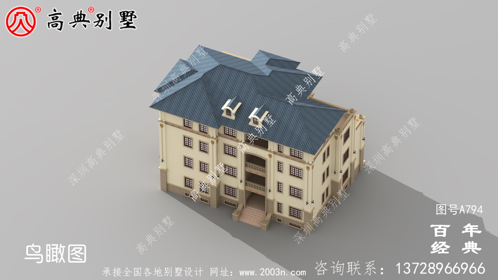 歐式四層帶車庫(kù)豪華別墅工程圖紙_四層歐式別墅設(shè)計(jì)效果圖