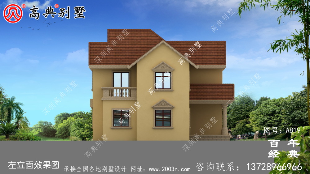 二層歐式小別墅設(shè)計(jì)圖紙及效果圖_農(nóng)村兩層別墅設(shè)計(jì)圖紙