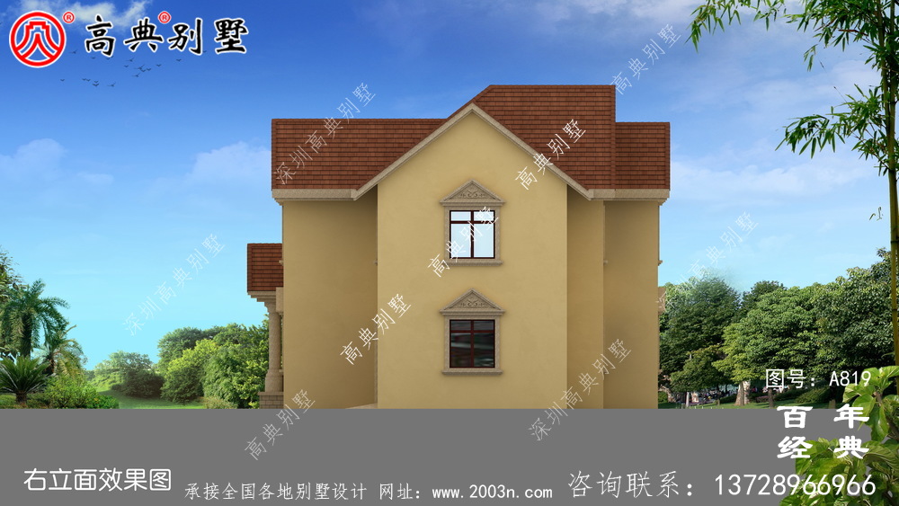 二層歐式小別墅設(shè)計(jì)圖紙及效果圖_農(nóng)村兩層別墅設(shè)計(jì)圖紙
