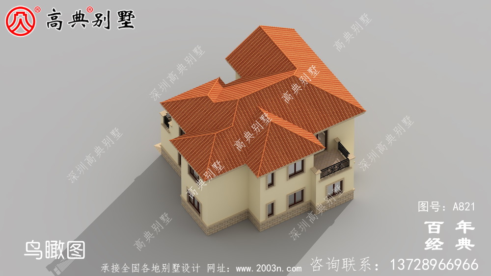 二層帶車庫的歐式別墅設計圖_二層自建建筑設計圖