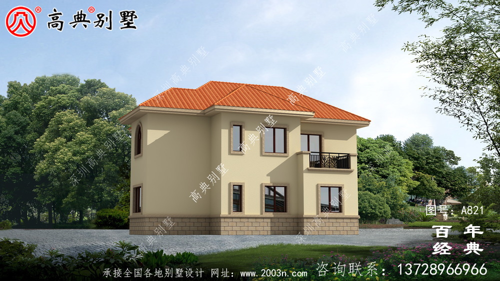 二層帶車庫的歐式別墅設計圖_二層自建建筑設計圖