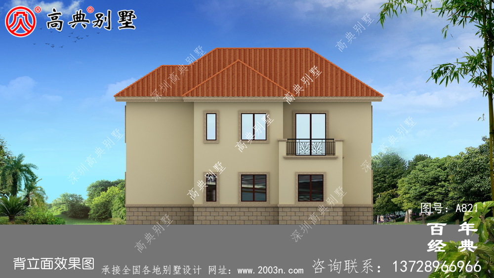 二層帶車庫的歐式別墅設計圖_二層自建建筑設計圖