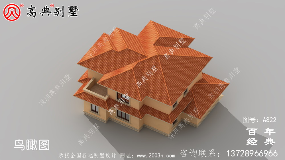 歐式兩層經濟適用房設計圖紙_歐式兩層別墅設計效果圖