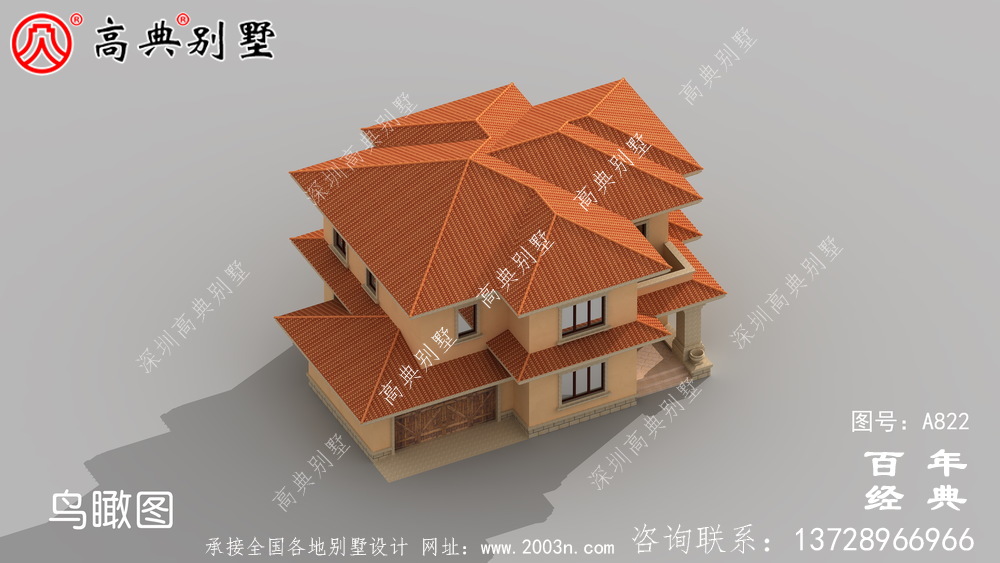 歐式兩層經濟適用房設計圖紙_歐式兩層別墅設計效果圖