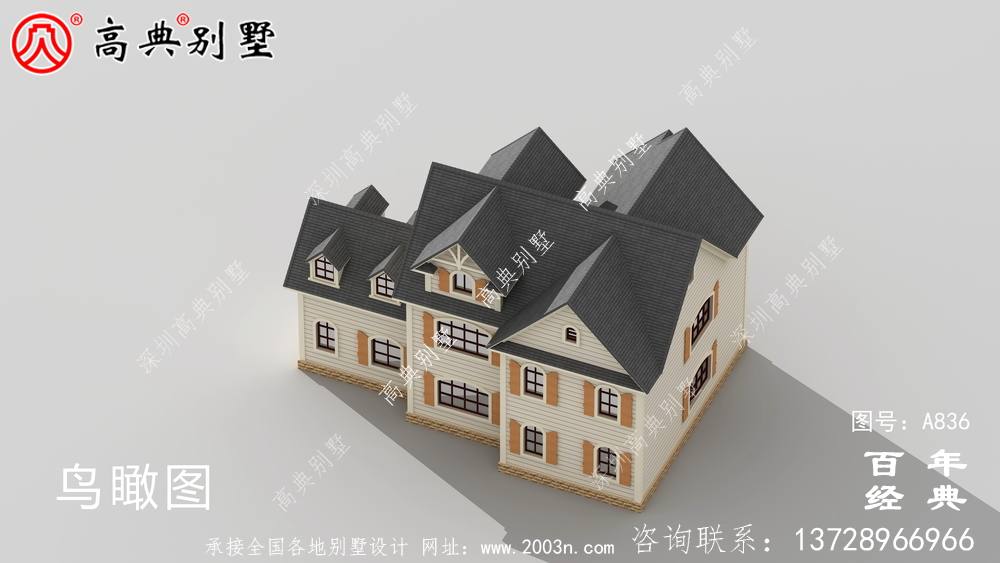 歐式自建二層簡易實用設(shè)計外觀圖_別墅設(shè)計圖
