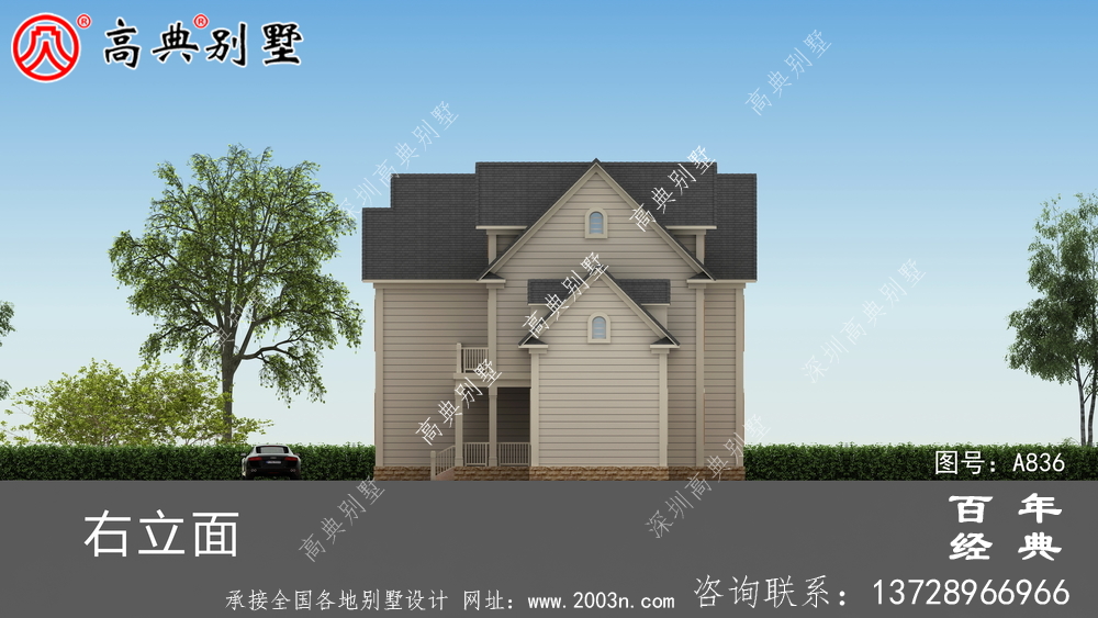 歐式自建二層簡易實用設(shè)計外觀圖_別墅設(shè)計圖