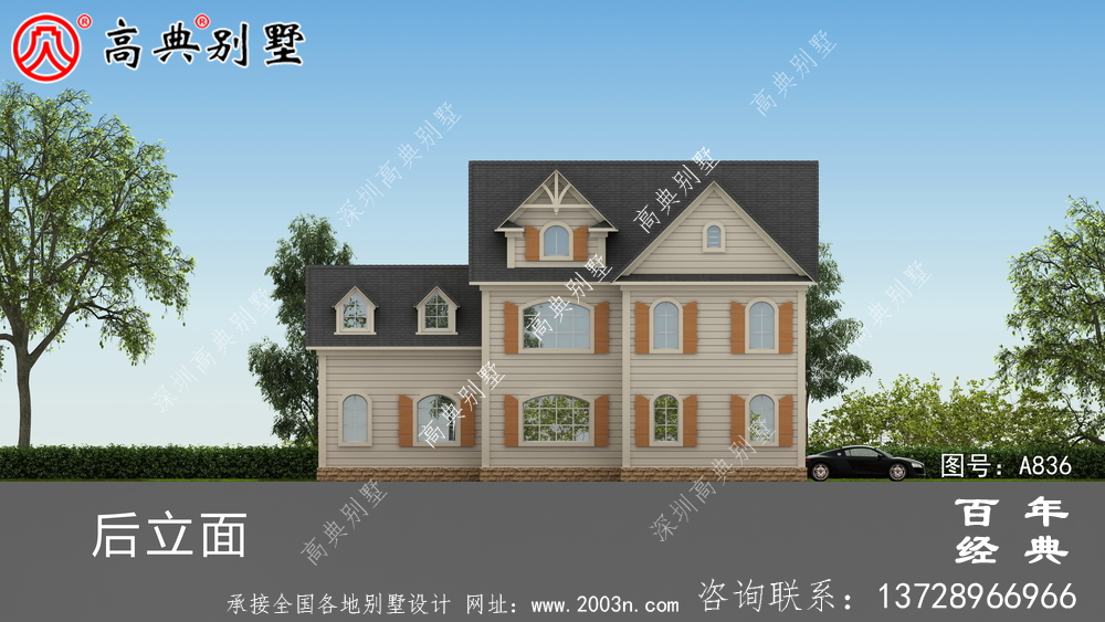 歐式自建二層簡易實用設(shè)計外觀圖_別墅設(shè)計圖