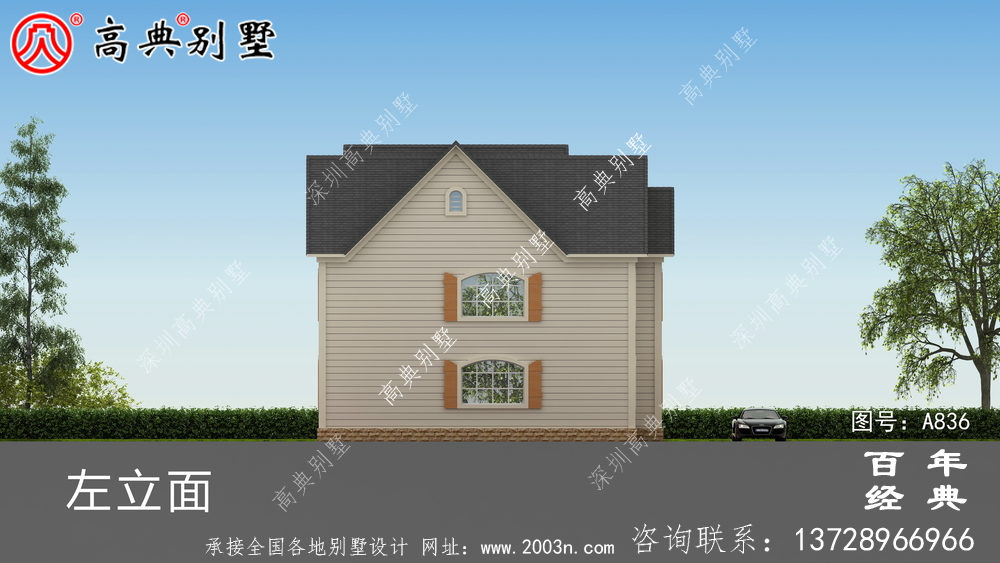 歐式自建二層簡易實用設(shè)計外觀圖_別墅設(shè)計圖