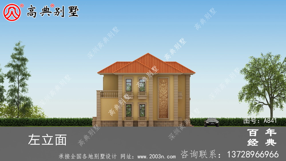 歐式二層別墅的高檔設(shè)計(jì)施工圖紙及效果圖_農(nóng)村二層別墅圖紙