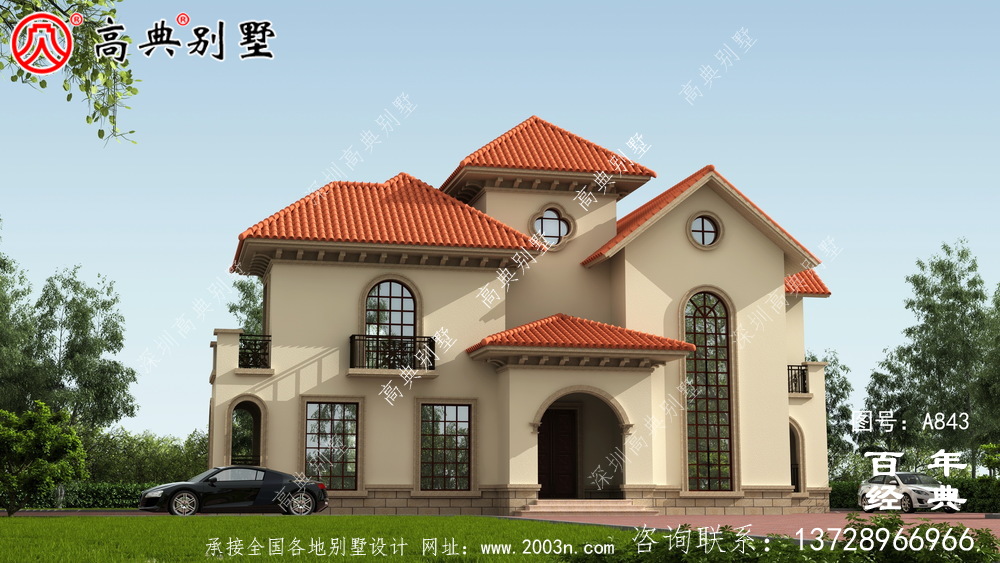 歐式兩層高檔大氣別墅設計外觀圖_農村兩層自建住宅設計圖 歐式兩層高檔大氣別墅設計外觀圖_農村兩層自建住宅設計圖