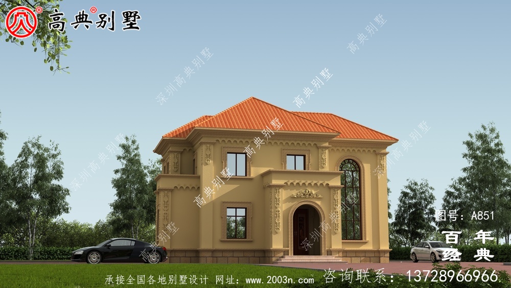 歐式二層經濟實用小別墅設計圖紙_鄉村雙層建造房屋設計圖 歐式二層經濟實用小別墅設計圖紙_鄉村雙層建造房屋設計圖