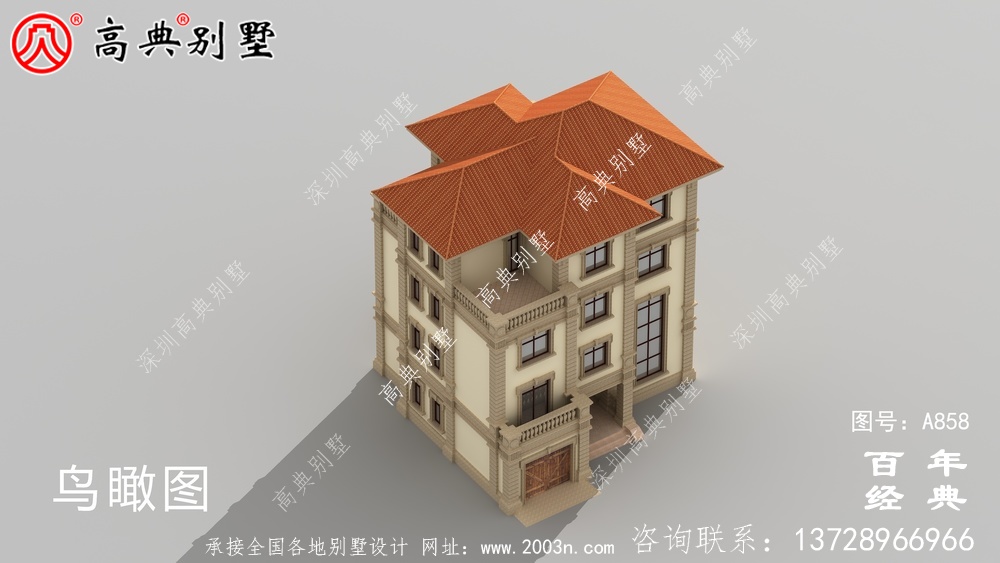 歐式四層帶車庫別墅設(shè)計(jì)圖紙_四層別墅設(shè)計(jì)效果圖