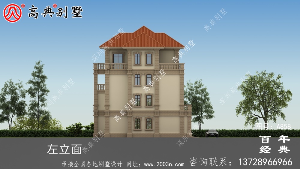 歐式四層帶車庫別墅設(shè)計(jì)圖紙_四層別墅設(shè)計(jì)效果圖
