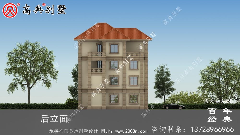 歐式四層帶車庫別墅設(shè)計(jì)圖紙_四層別墅設(shè)計(jì)效果圖