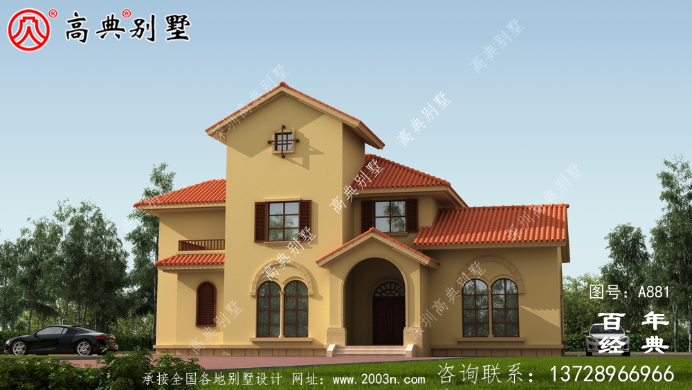 新農(nóng)村二層別墅設(shè)計(jì)圖紙_鄉(xiāng)村雙層建造房屋設(shè)計(jì)效果圖