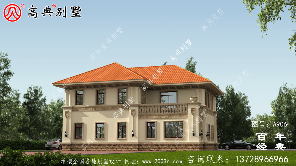 經(jīng)典復(fù)式兩層歐式別墅設(shè)計(jì)圖紙及效果圖_鄉(xiāng)村房屋設(shè)計(jì)圖紙