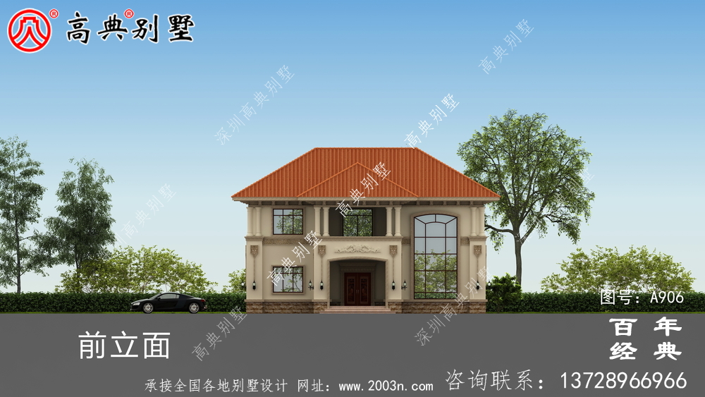 經(jīng)典復(fù)式兩層歐式別墅設(shè)計(jì)圖紙及效果圖_鄉(xiāng)村房屋設(shè)計(jì)圖紙