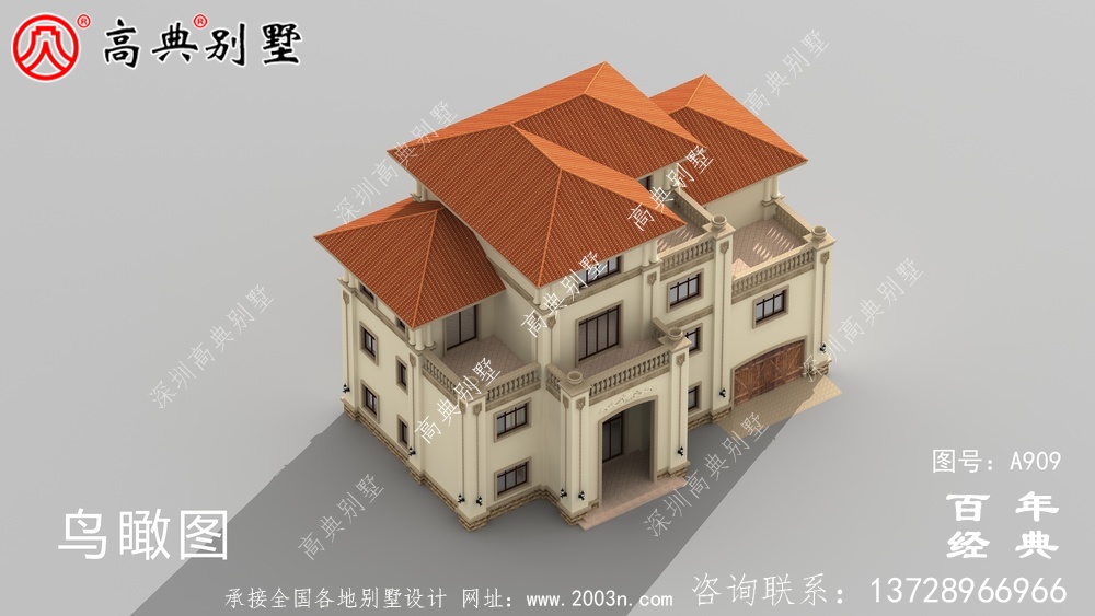 歐式豪華四層車庫別墅設(shè)計圖與效果圖_四層別墅設(shè)計圖