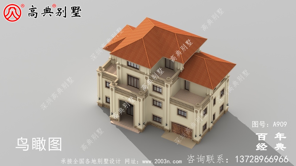 歐式豪華四層車庫別墅設(shè)計圖與效果圖_四層別墅設(shè)計圖