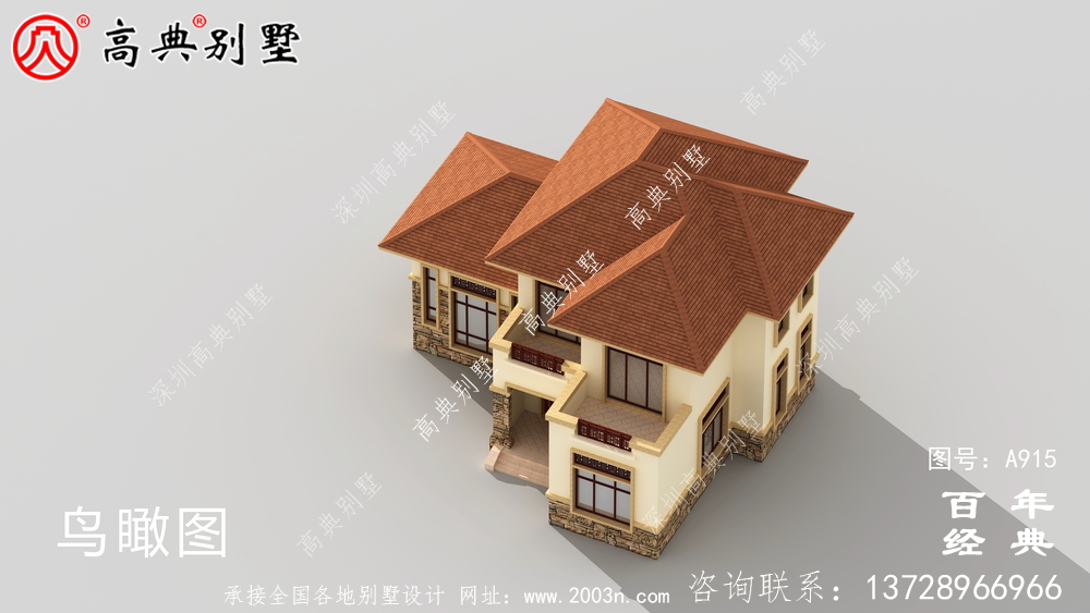 新農(nóng)村二層帶陽(yáng)臺(tái)別墅施工圖及效果圖_農(nóng)村二層房屋設(shè)計(jì)圖