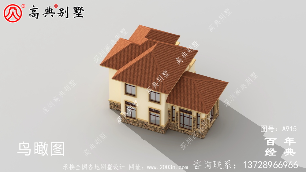 新農(nóng)村二層帶陽(yáng)臺(tái)別墅施工圖及效果圖_農(nóng)村二層房屋設(shè)計(jì)圖