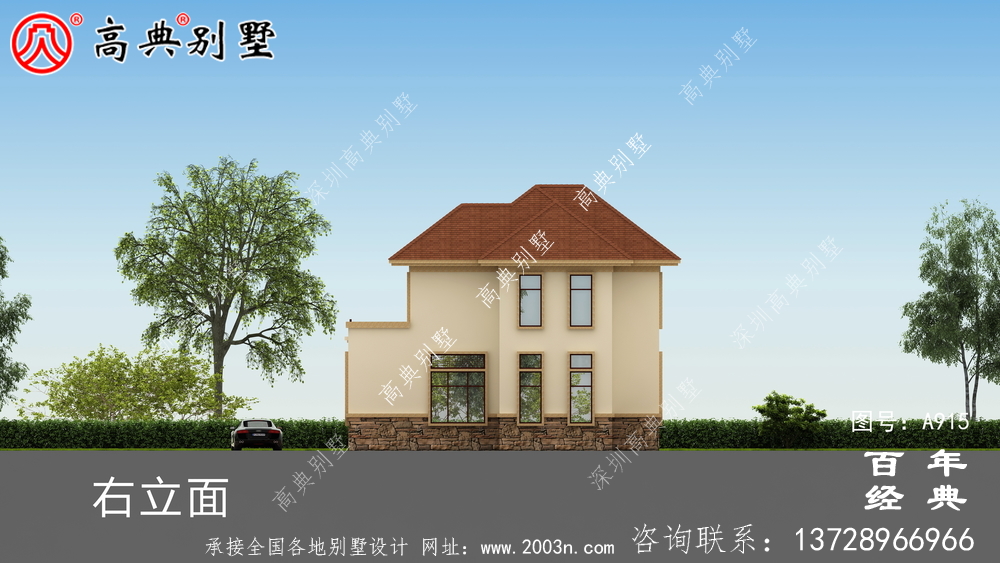新農(nóng)村二層帶陽(yáng)臺(tái)別墅施工圖及效果圖_農(nóng)村二層房屋設(shè)計(jì)圖