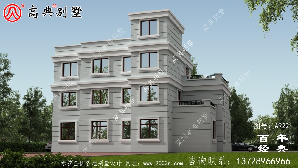 現(xiàn)代三層復(fù)式別墅施工圖紙及設(shè)計(jì)效果圖_三層別墅設(shè)計(jì)圖