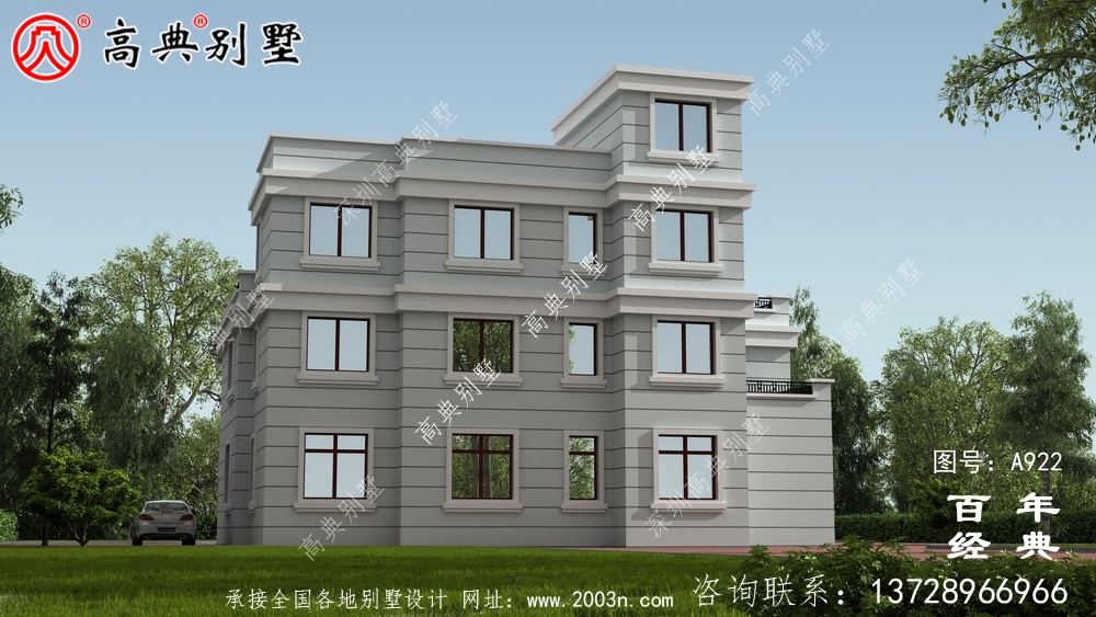 現(xiàn)代三層復(fù)式別墅施工圖紙及設(shè)計(jì)效果圖_三層別墅設(shè)計(jì)圖