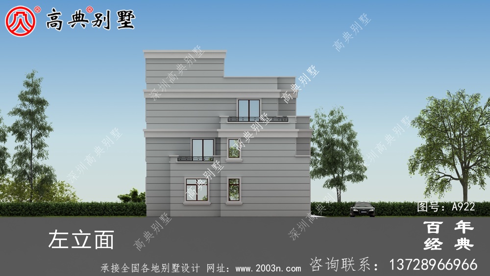 現(xiàn)代三層復(fù)式別墅施工圖紙及設(shè)計(jì)效果圖_三層別墅設(shè)計(jì)圖