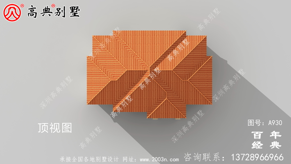 高檔復式二層式別墅設計圖紙及效果圖_農村自營住宅設計圖