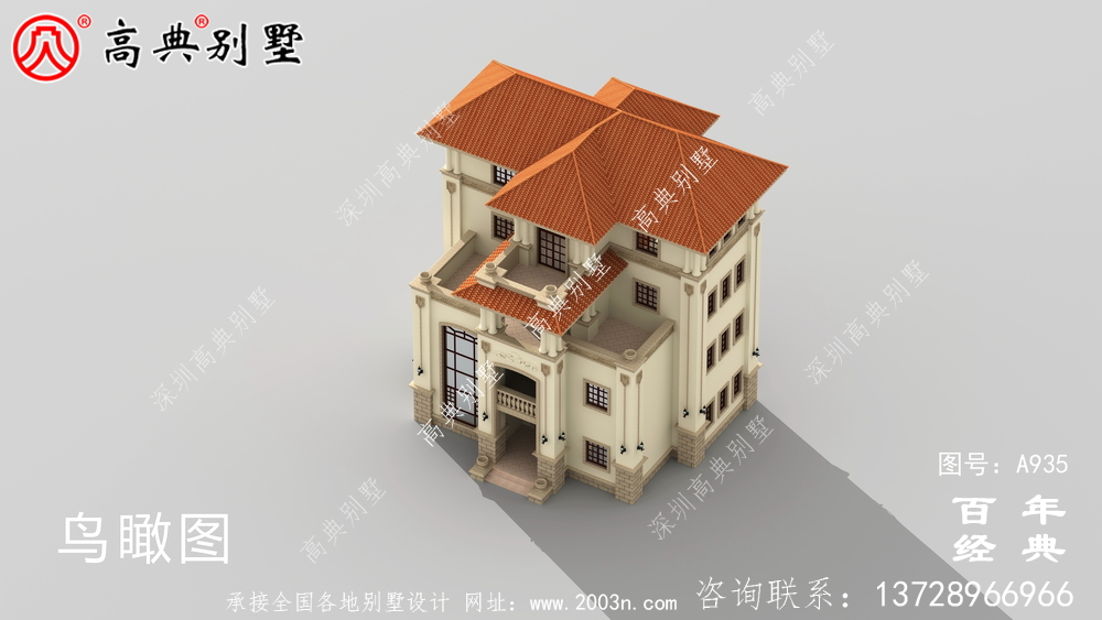 高檔復式四層歐式豪宅別墅設計圖紙及效果圖_歐式豪華四層別墅四件套