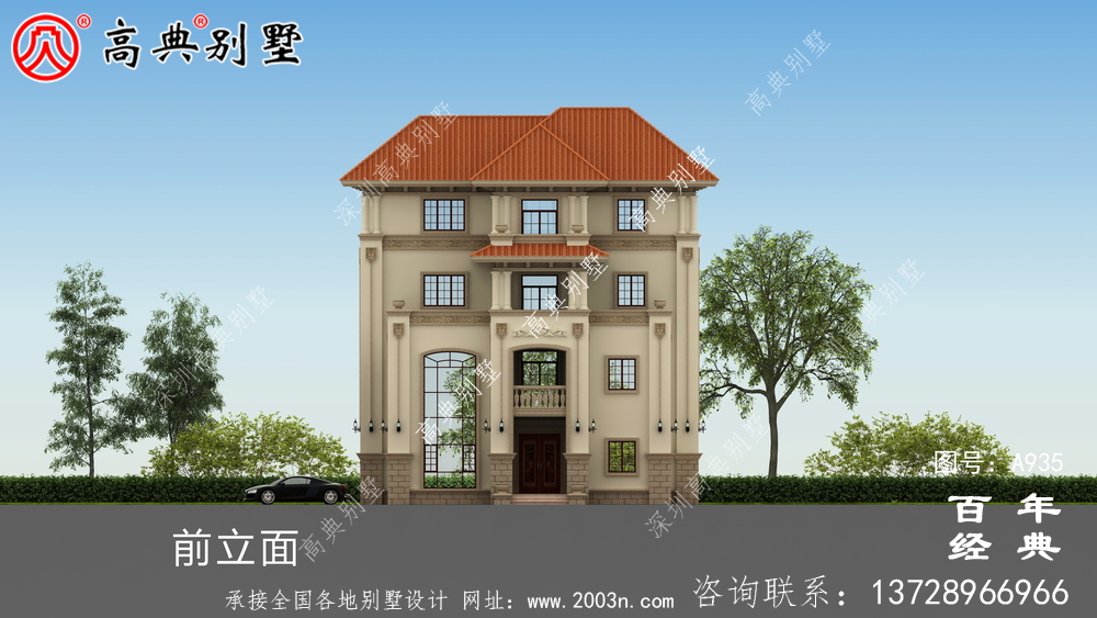 高檔復式四層歐式豪宅別墅設計圖紙及效果圖_歐式豪華四層別墅四件套