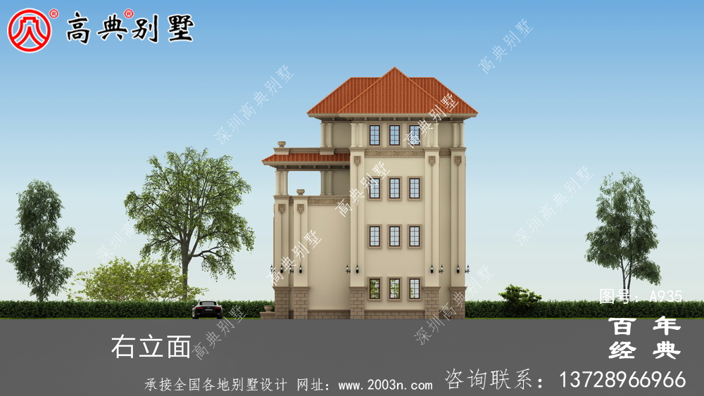 高檔復式四層歐式豪宅別墅設計圖紙及效果圖_歐式豪華四層別墅四件套