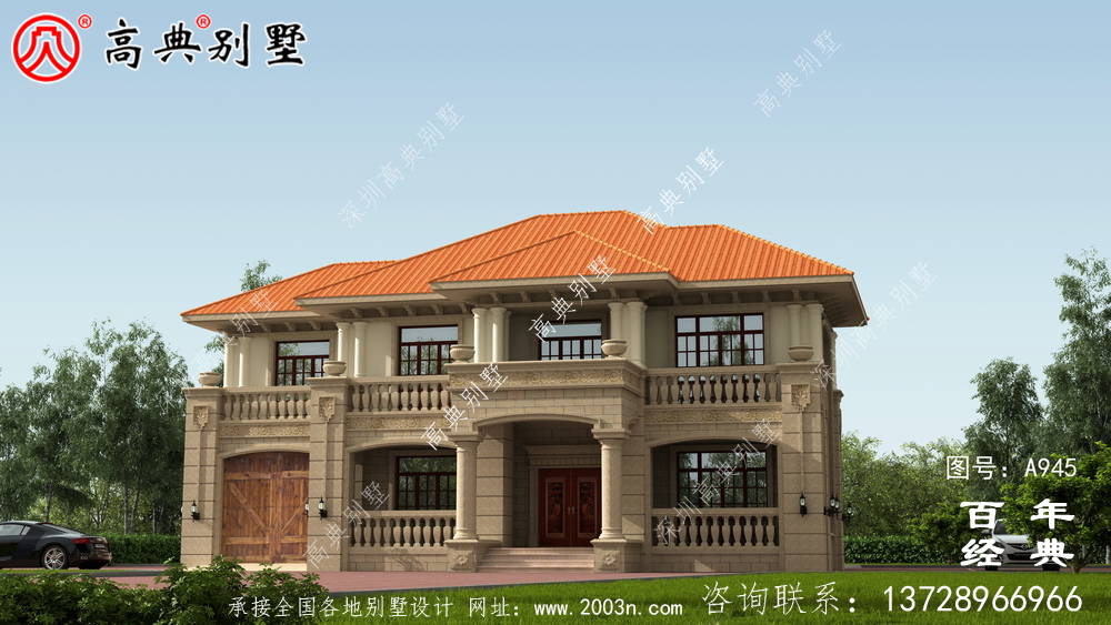 新農村簡易兩層別墅設計圖紙及效果圖_農村兩層自建住宅設計圖紙