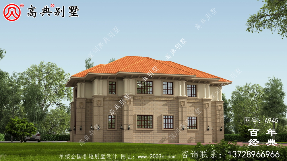 新農村簡易兩層別墅設計圖紙及效果圖_農村兩層自建住宅設計圖紙