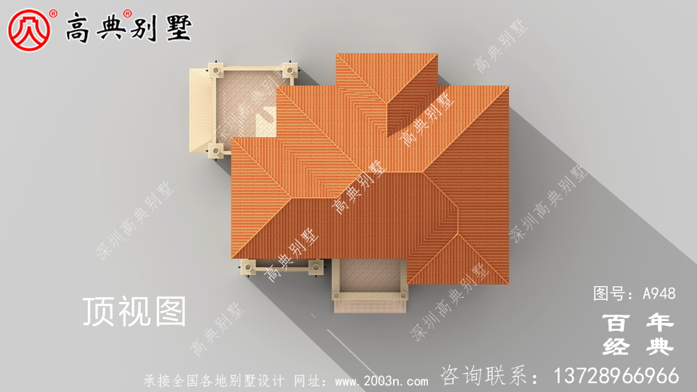 農村二層帶陽臺獨棟別墅裝修效果圖及施工圖紙_鄉村雙層別墅設計圖紙
