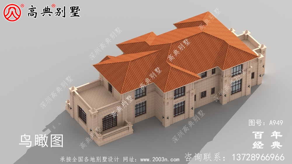 二層帶陽臺農(nóng)村別墅設計圖紙及設計效果圖_鄉(xiāng)村兩層別墅設計