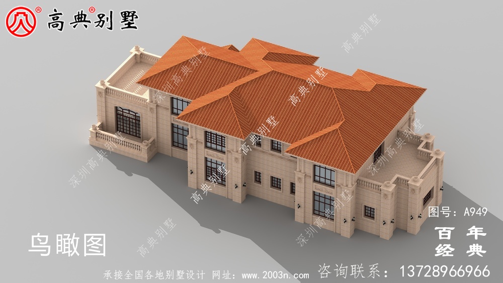 二層帶陽臺農(nóng)村別墅設計圖紙及設計效果圖_鄉(xiāng)村兩層別墅設計