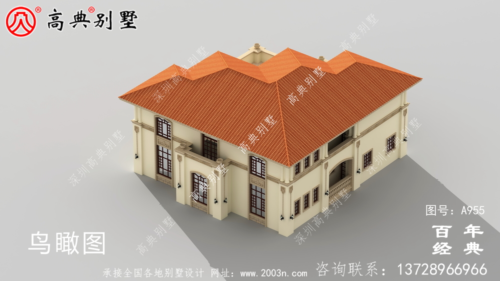 新農(nóng)村復(fù)式二層別墅設(shè)計(jì)圖紙及效果圖_鄉(xiāng)村雙層建造房屋設(shè)計(jì)圖