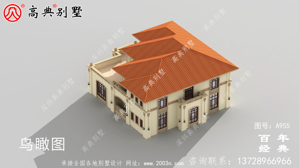 新農(nóng)村復(fù)式二層別墅設(shè)計(jì)圖紙及效果圖_鄉(xiāng)村雙層建造房屋設(shè)計(jì)圖