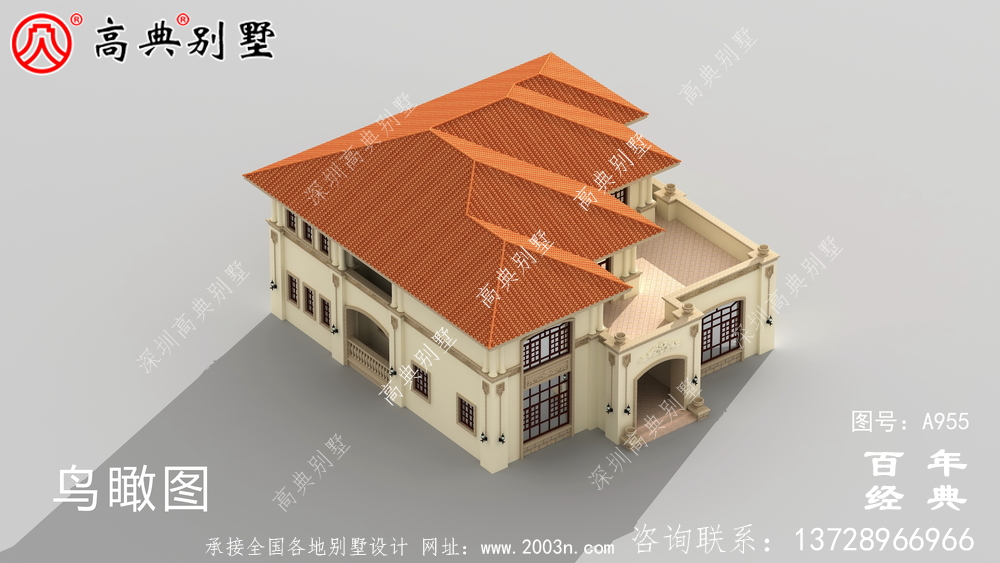 新農(nóng)村復(fù)式二層別墅設(shè)計(jì)圖紙及效果圖_鄉(xiāng)村雙層建造房屋設(shè)計(jì)圖