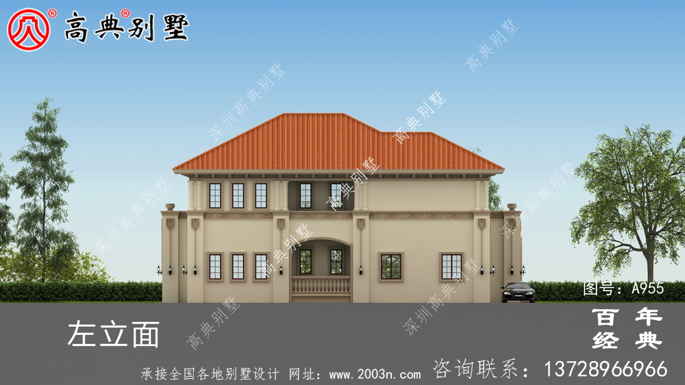 新農(nóng)村復(fù)式二層別墅設(shè)計(jì)圖紙及效果圖_鄉(xiāng)村雙層建造房屋設(shè)計(jì)圖